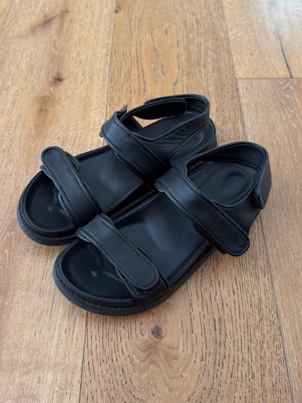 Tony Bianco Black Velcro Platform Sandals